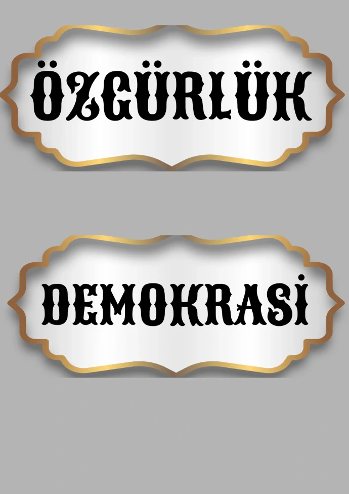 29 Ekim okul panosu özgürlük ve demokrasi temalı yazı materyali