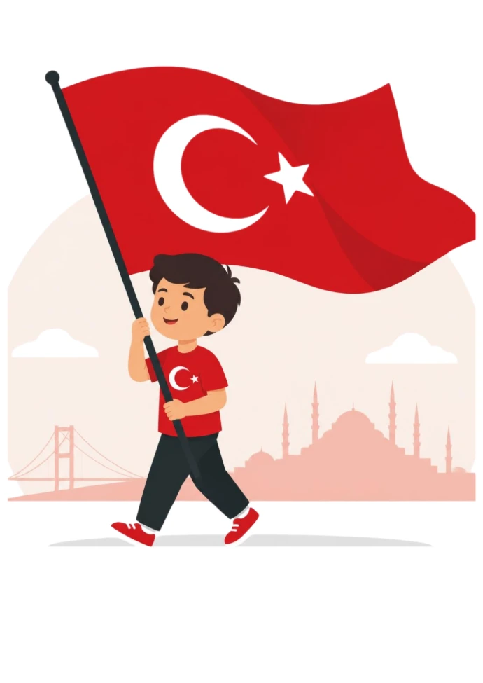 23 nisan bayrak taşıyan çocuk pdf