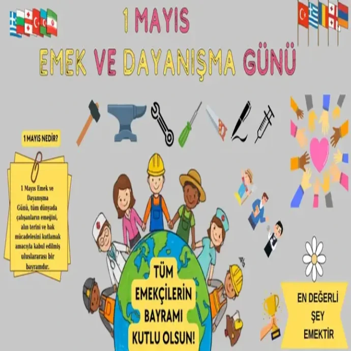 1 Mayıs Emek ve Dayanışma Günü panosu